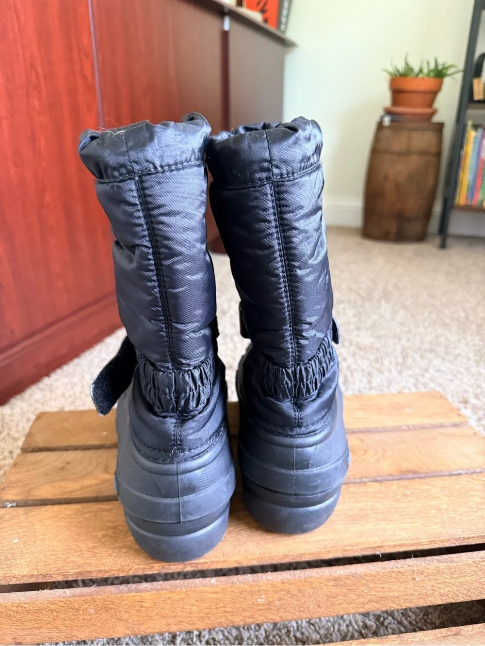 Sorel Kids Black and Blue Insulated Snow Boots
